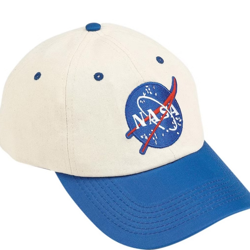 NASA Kids Logo Cap in Blue and Cream